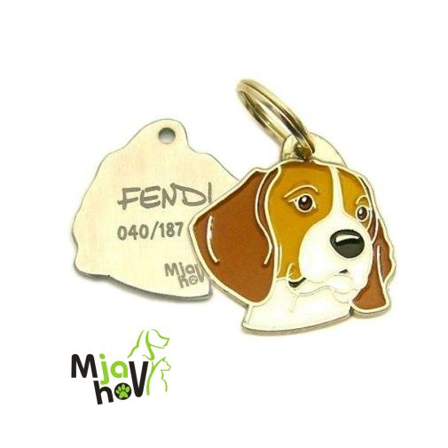 ID-brikker-beagle-gravert.jpg personlige ID-brikker MjavHov - graverte, online